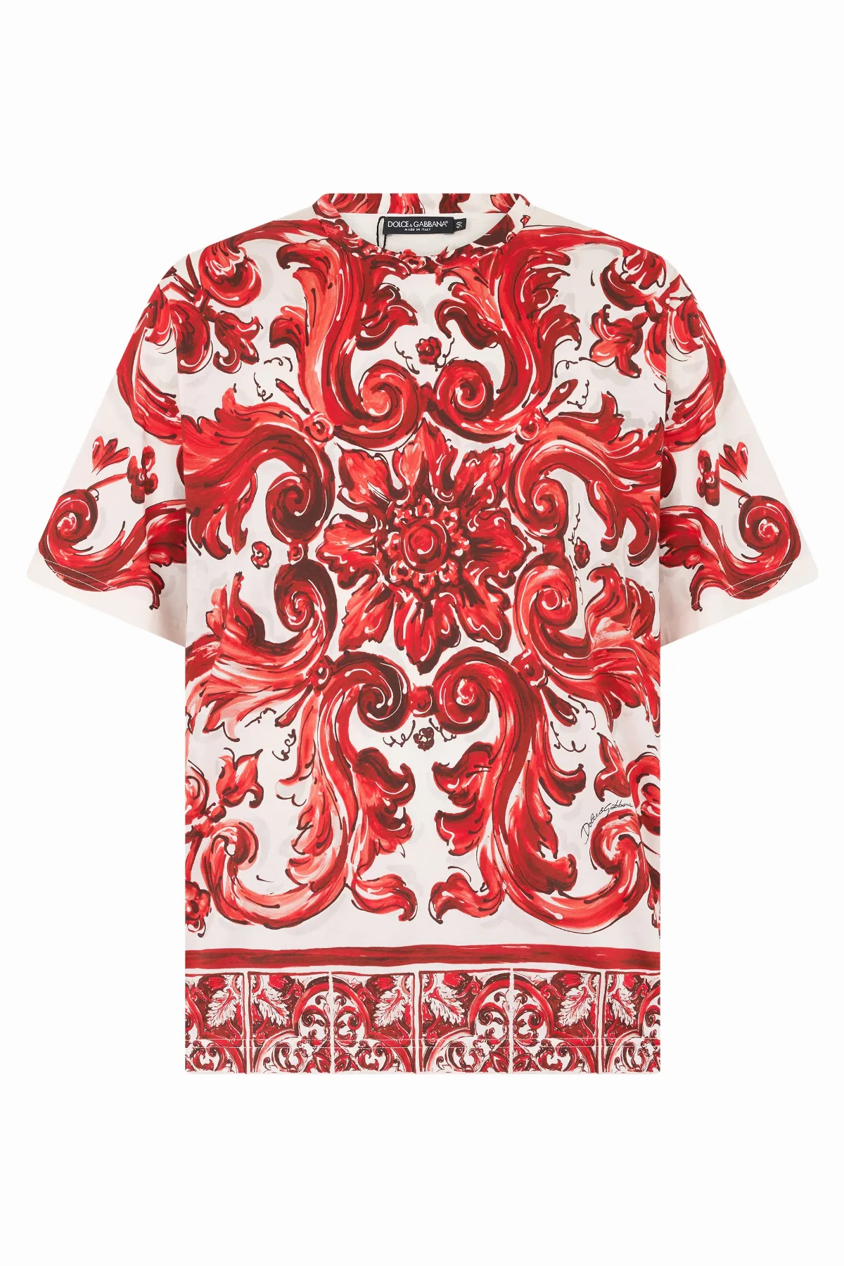 Tile-Print T-Shirt by Dolce & Gabbana