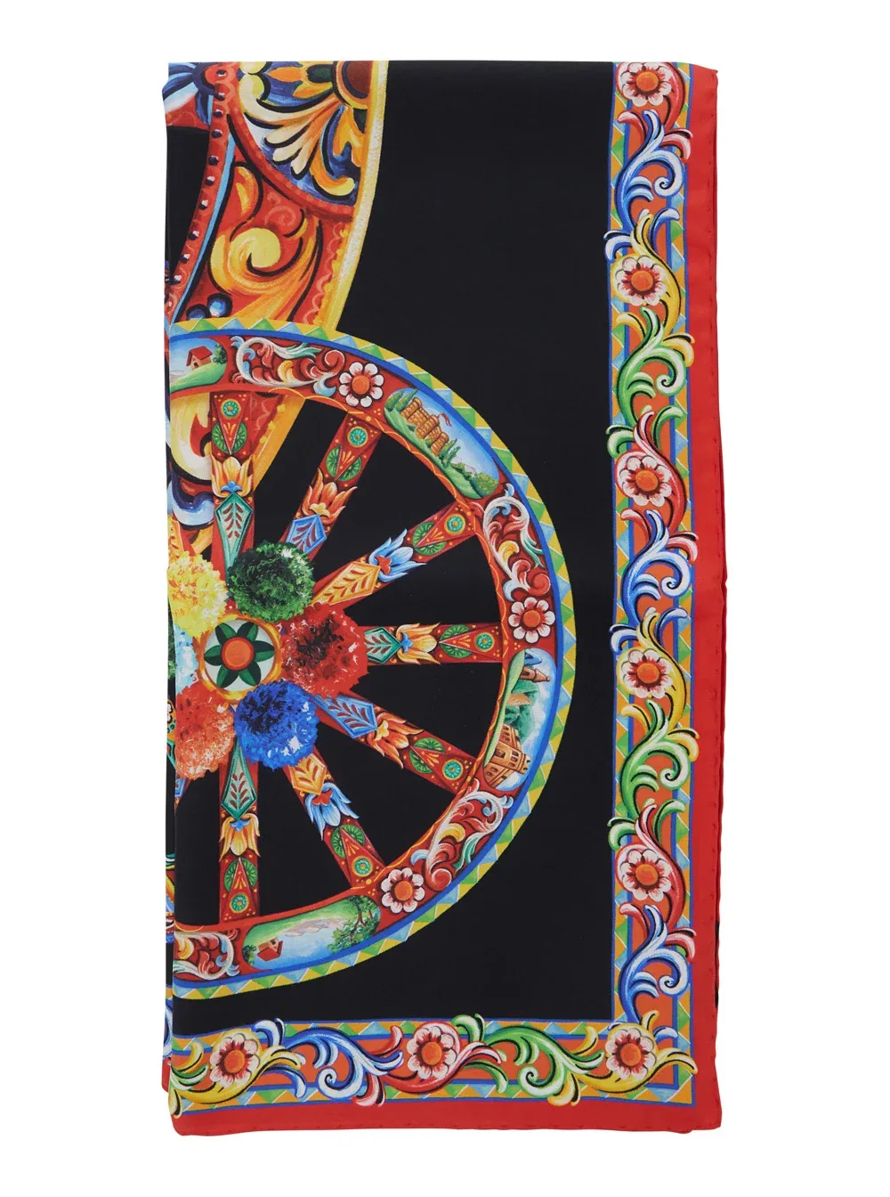 Carretto Print Silk Scarf by Dolce & Gabbana