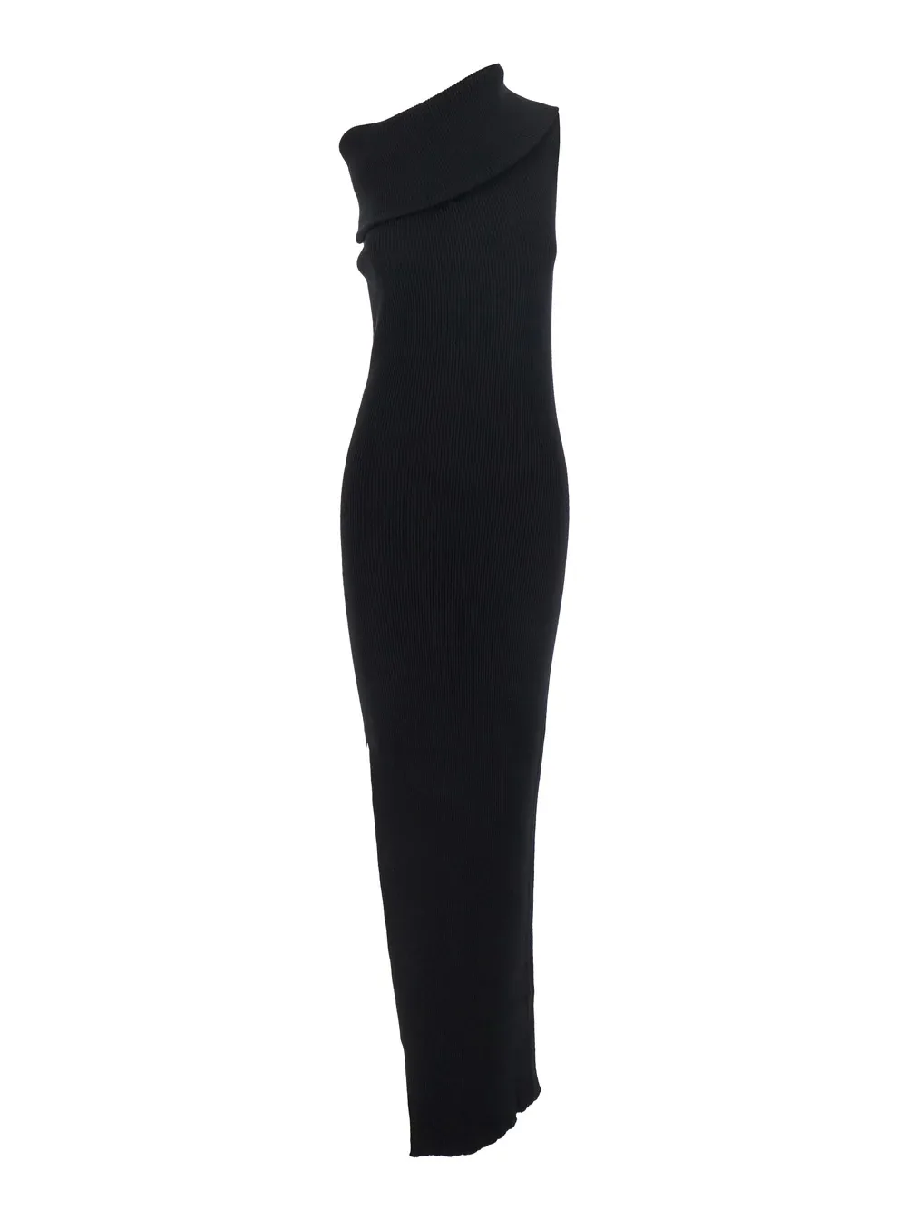 Ribbed Knit Asymmetric Dress by Rick Owens