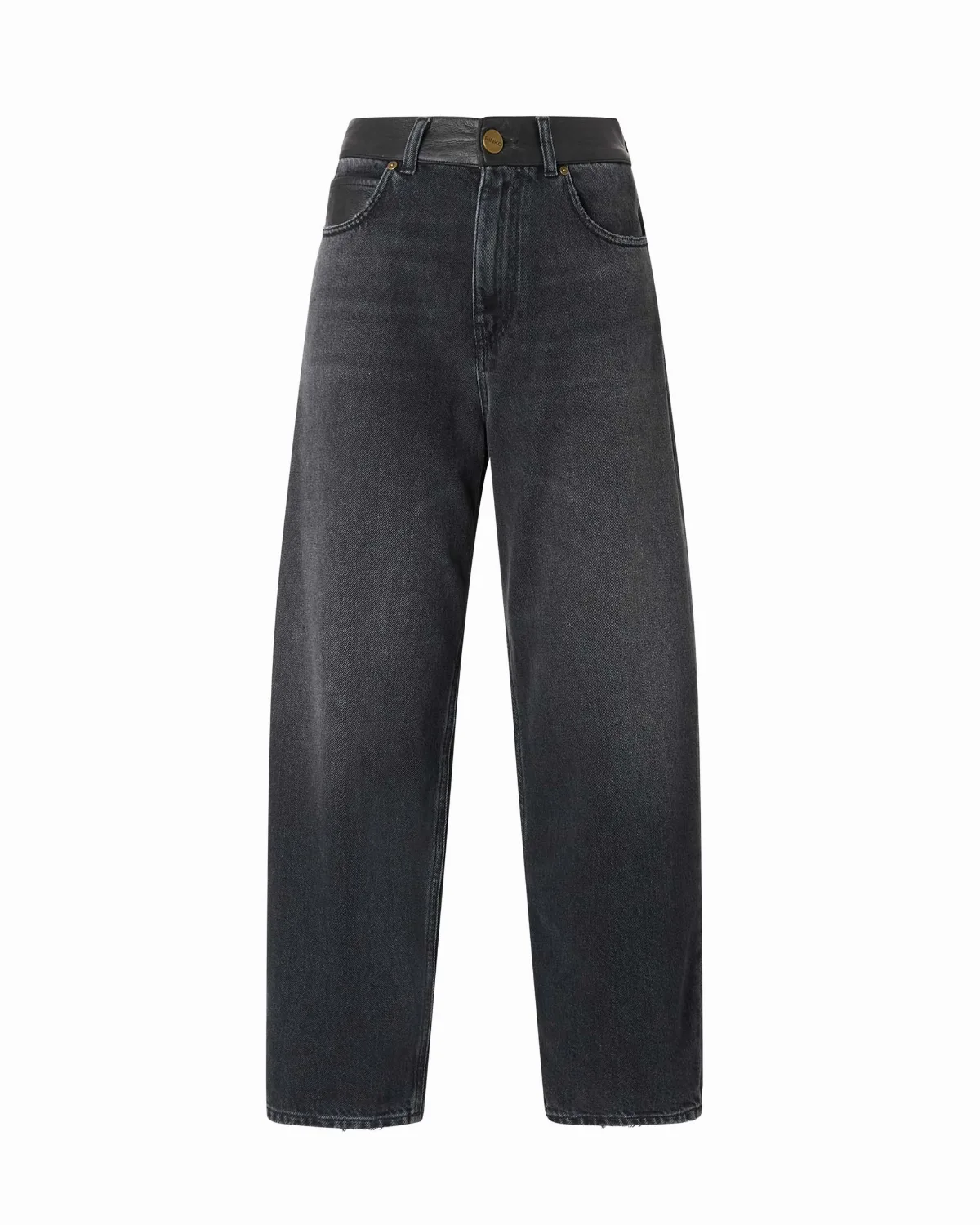 Balloon-Fit Cotton-Lyocell Jeans by pinko