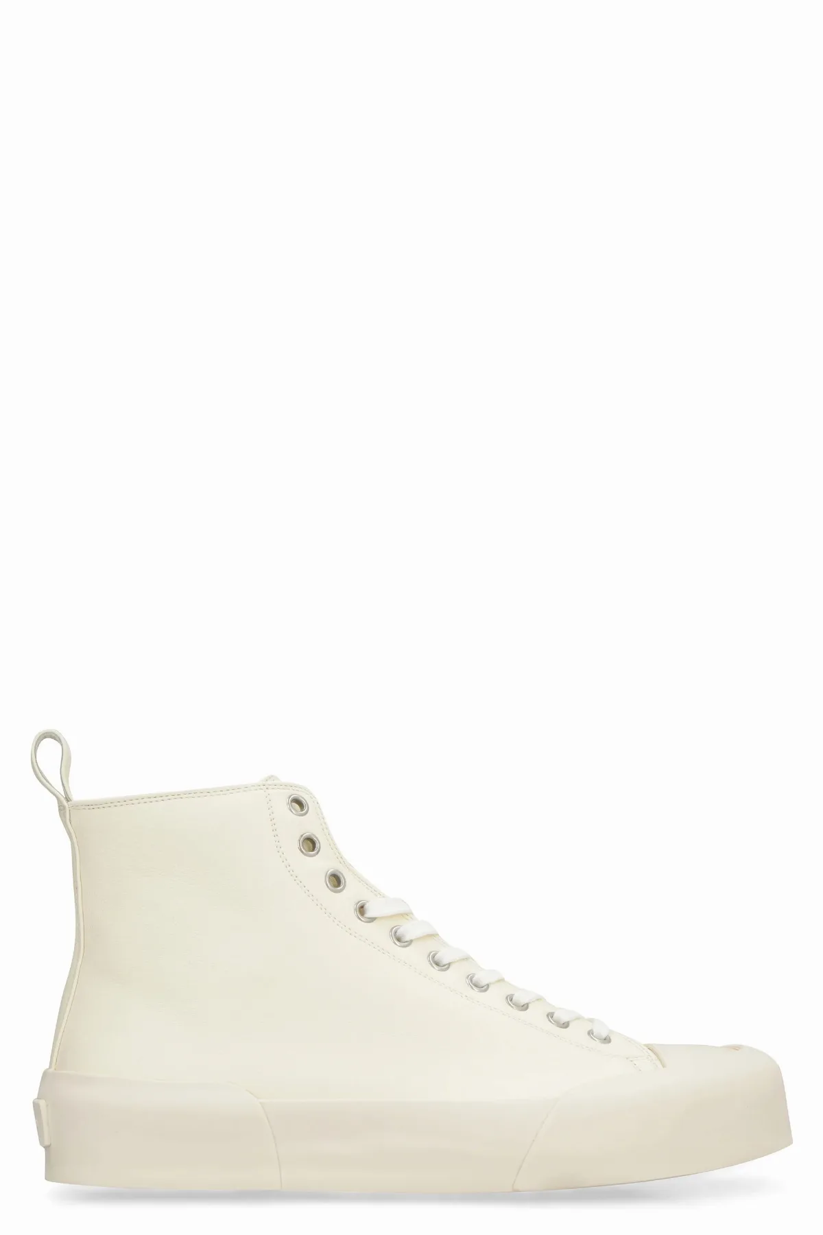 Ovine Leather High-Top Sneaker by Jil Sander