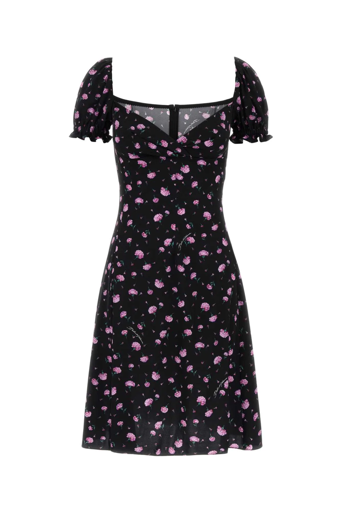 Printed Stretch Silk Mini Dress