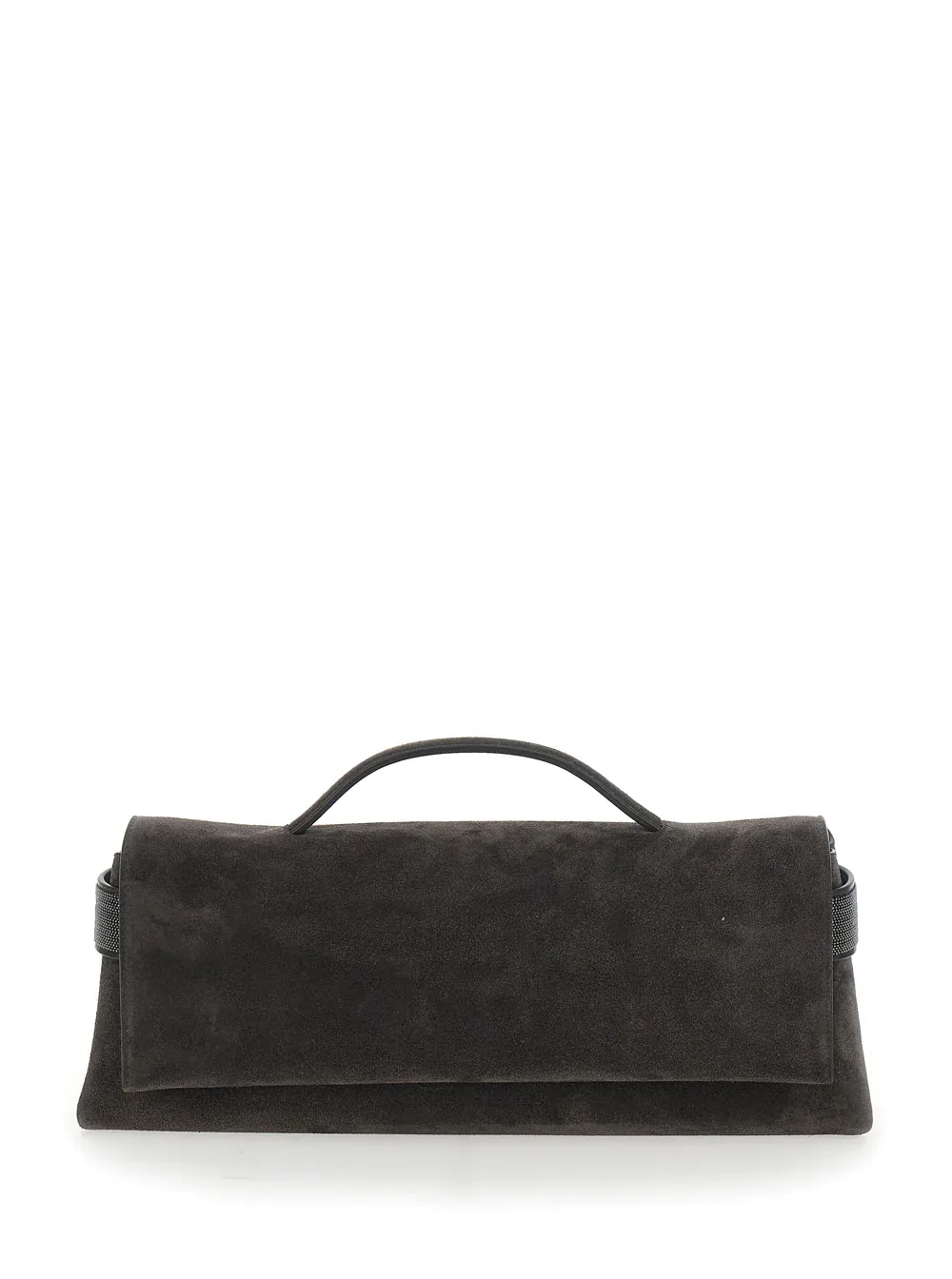 Suede Top Handle Clutch by BRUNELLO CUCINELLI