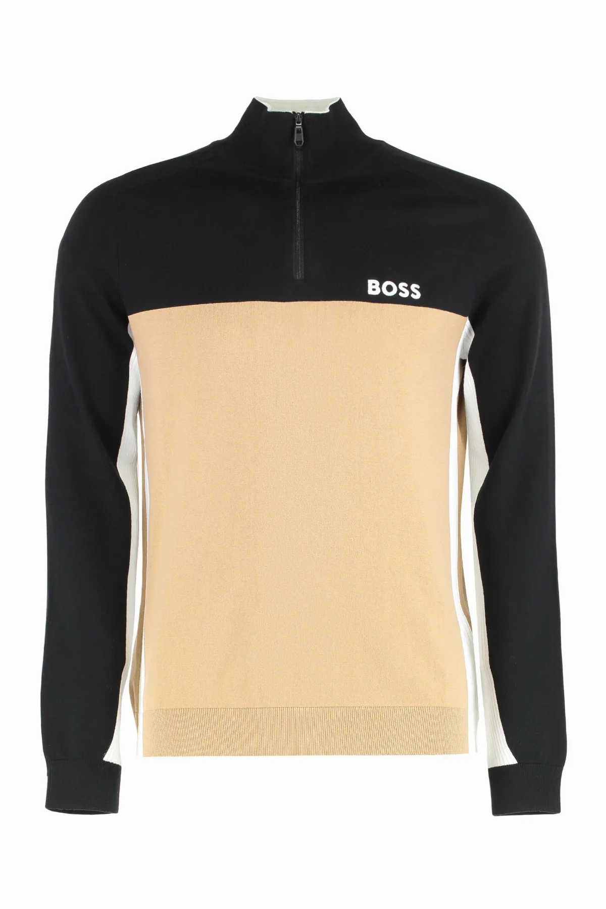 Colorblock Cotton Sweater by Hugo Boss