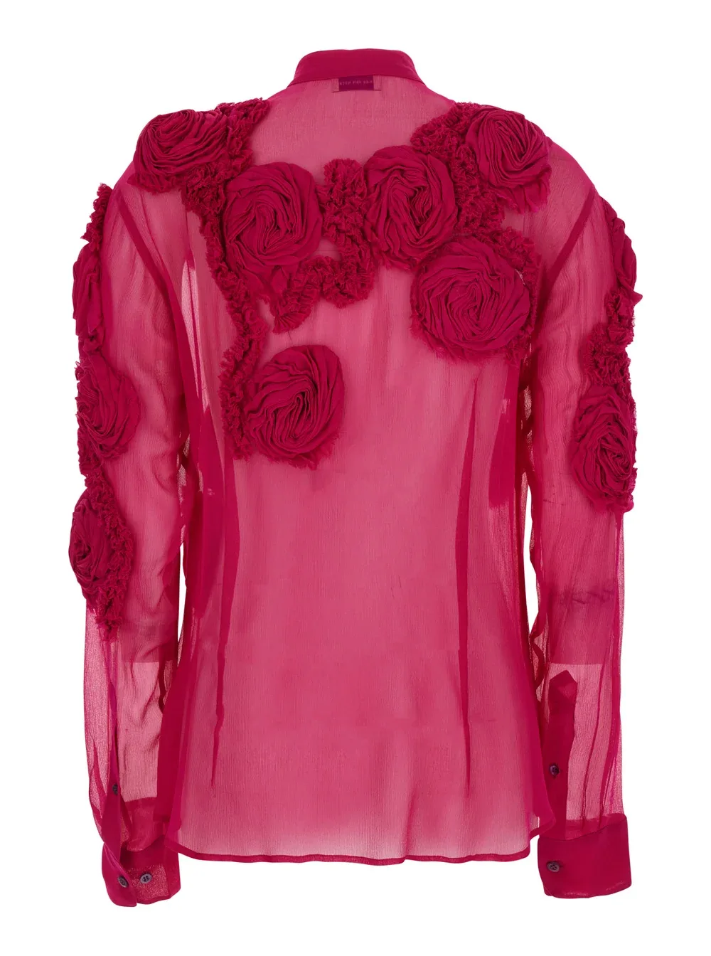 3D Floral Embroidered Silk Blouse by Dries Van Noten