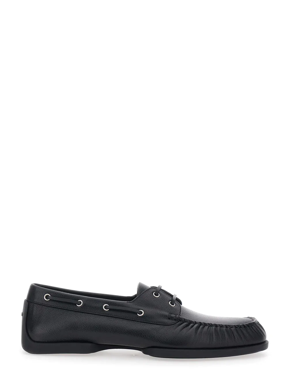 Ruffled Leather Loafer by Jil Sander