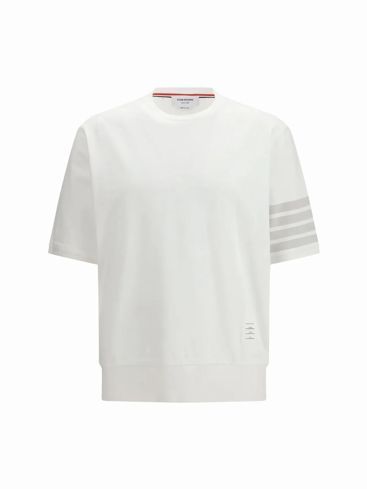 4-Bar Striped Cotton Jersey T-Shirt by Thom Browne