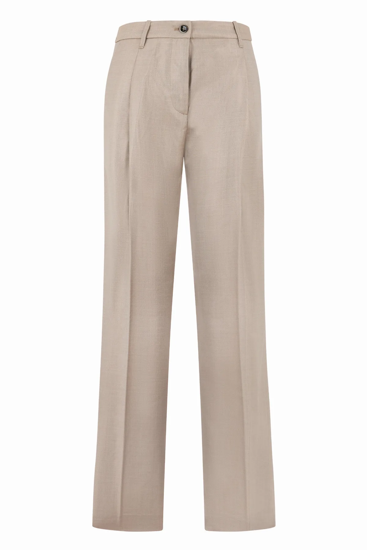 Wool-Silk Blend Trousers by Nine In The Morning