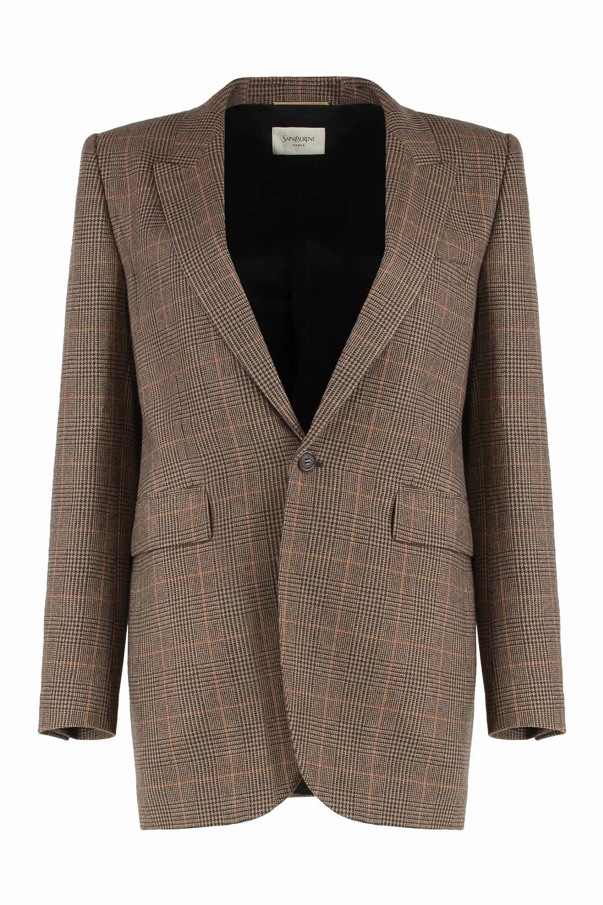 Prince of Wales Wool Blazer by Saint Laurent