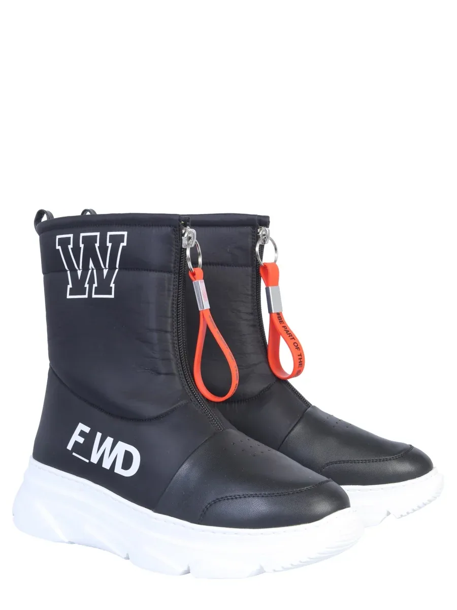 Leather with Zip Closure Boot by Forward
