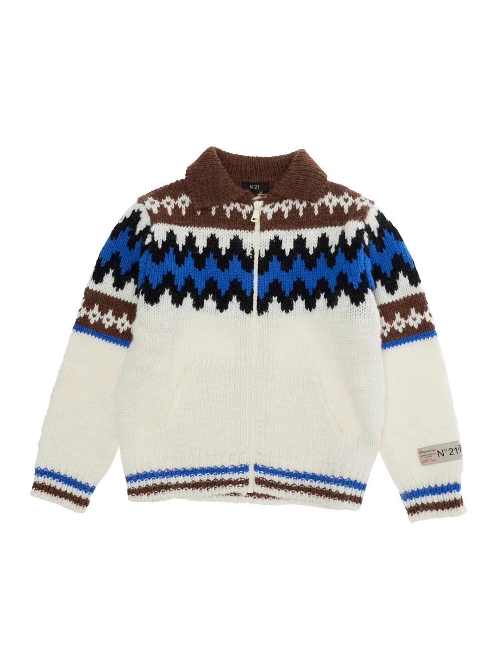 Geometric Fair Isle Knit Sweater by Nº21