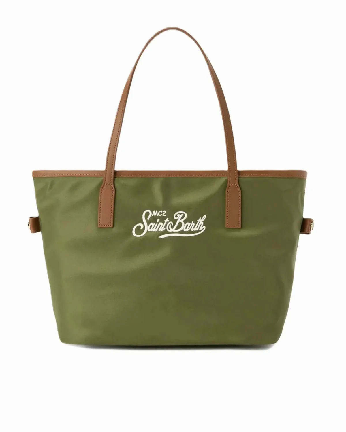 Nylon with Leather Trim Shoulder Bag by Mc2 Saint Barth