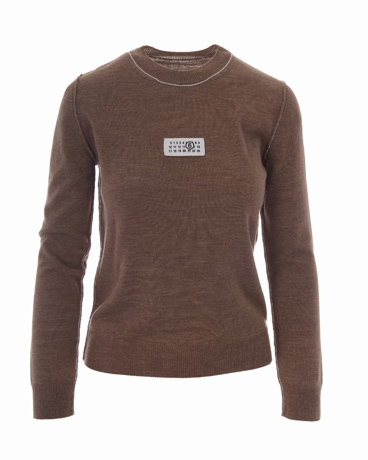 Virgin Wool Crewneck Sweater by MM6 Maison Margiela