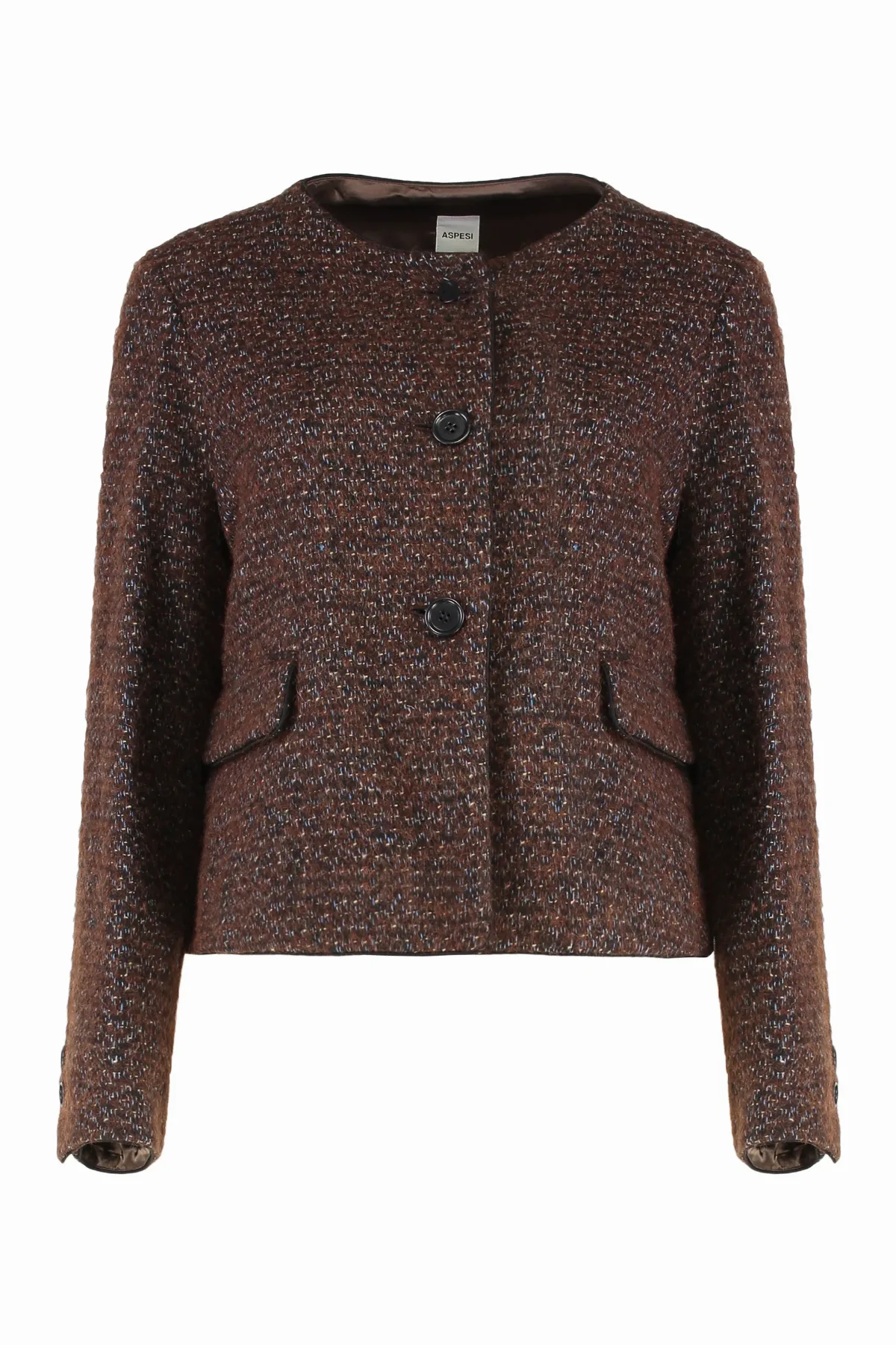 Mixed-Fiber Tweed Jacket by Aspesi