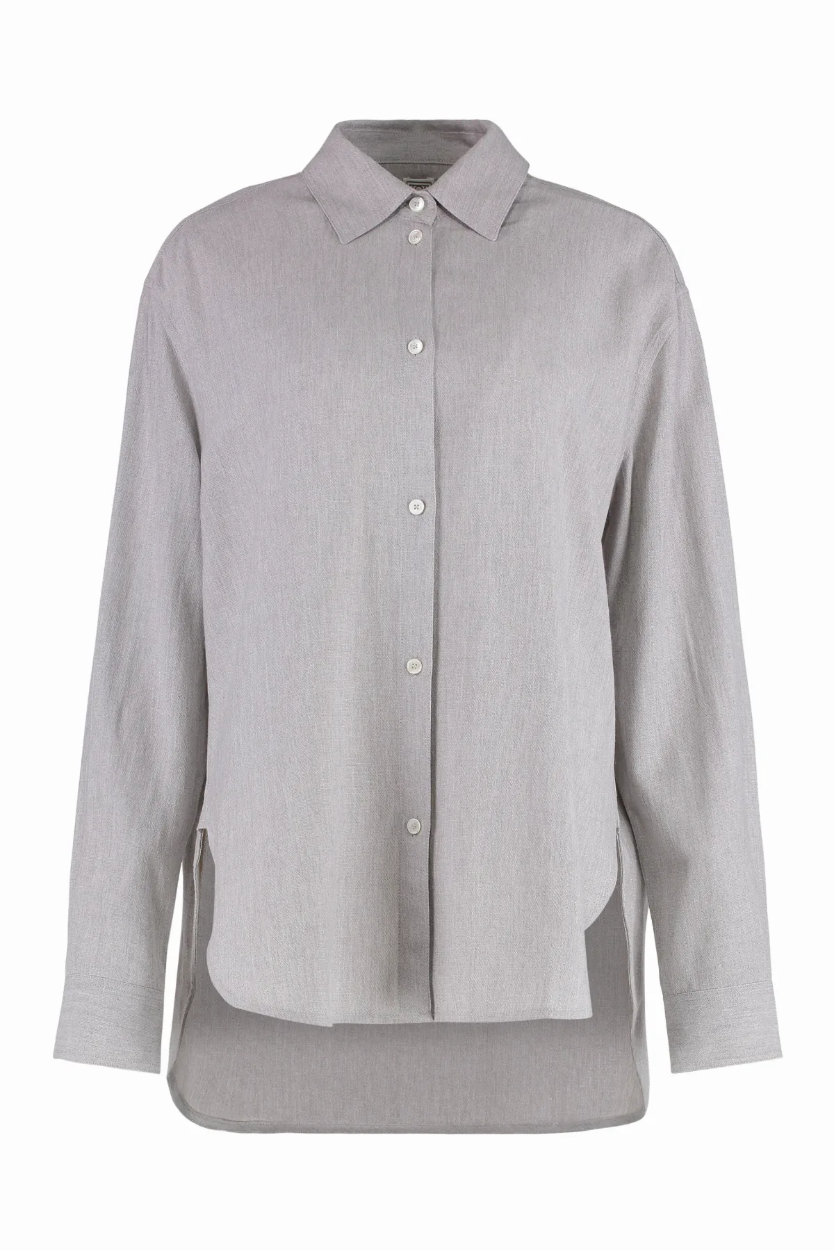 Rounded-Hem Viscose Shirt by Toteme