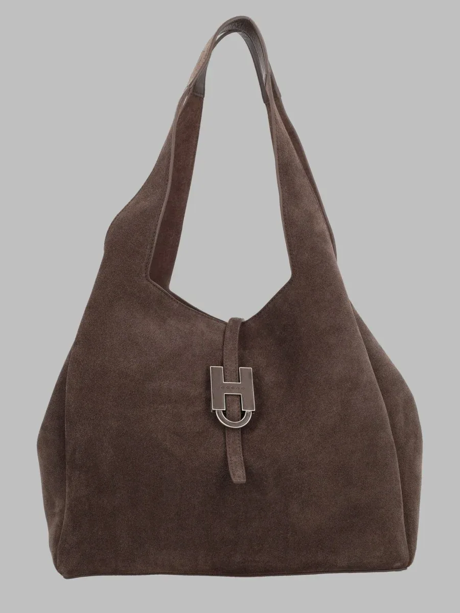 Structured Leather Shoulder Bag by Hogan