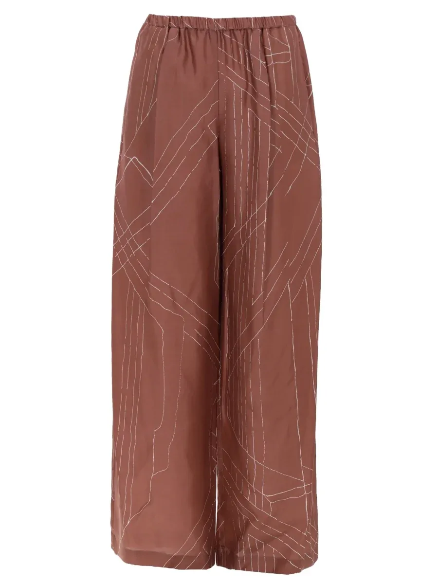Wide-Leg Silk Trousers by Alysi