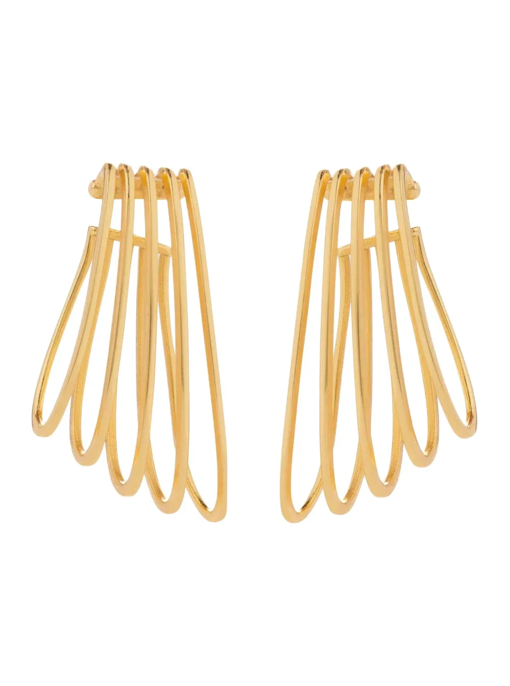 Five-Ring Cage Ear Cuff Earrings by Federica Tosi