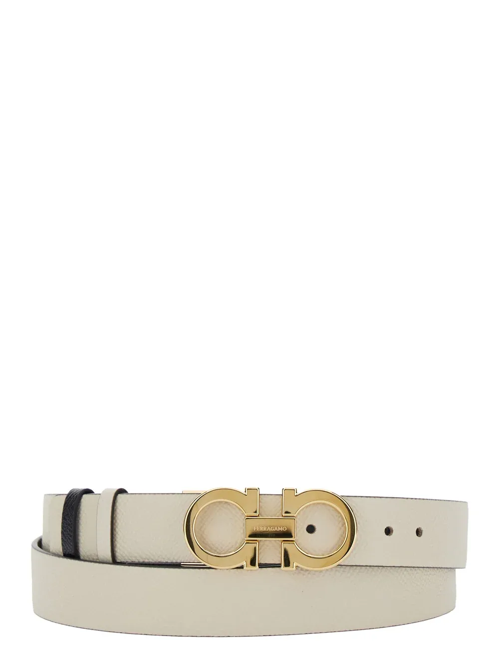 Calf Leather with Gancini Buckle Belt by Ferragamo