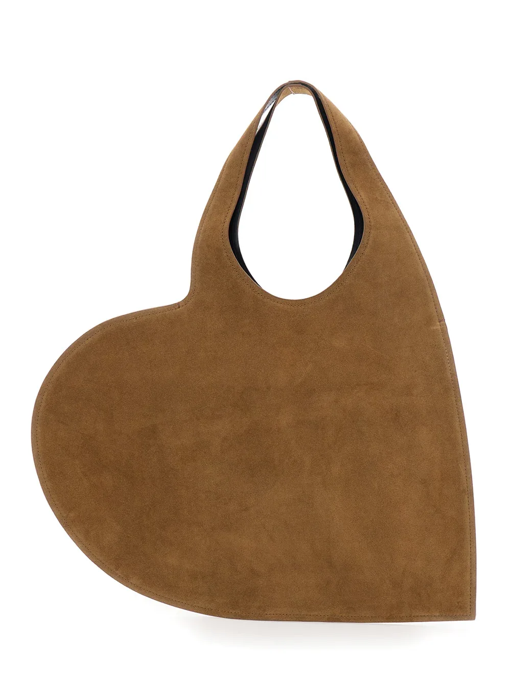 Heart-Silhouette Suede Shoulder Bag by Coperni