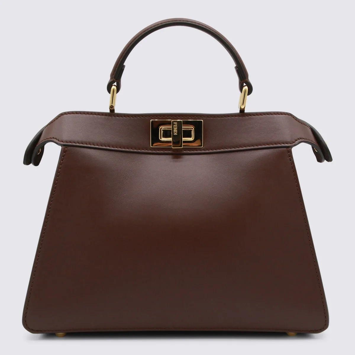 Brown Leather Pekaboo Iseeu Small Top Handle Bag