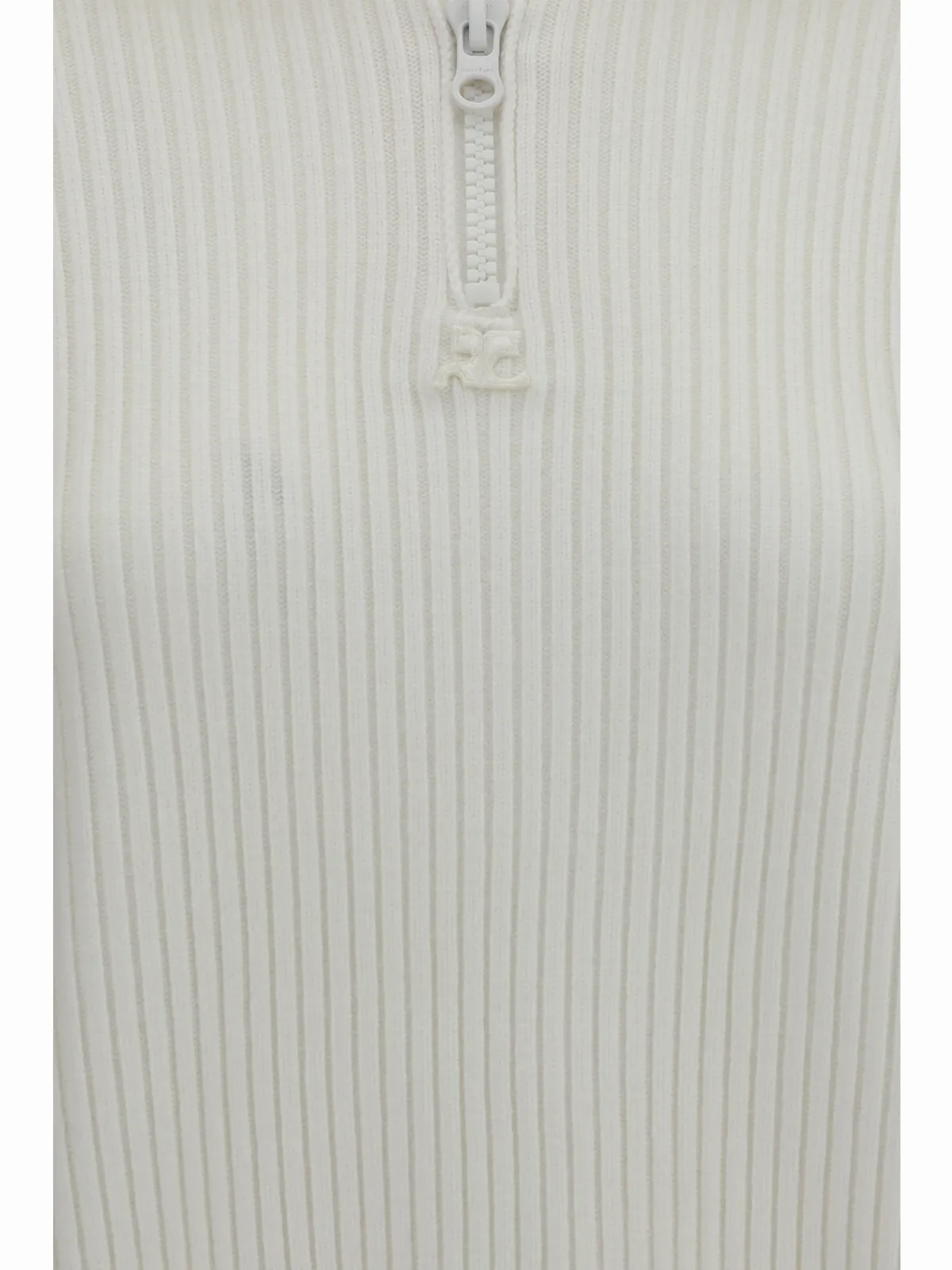 Ribbed Merino Wool Zip Sweater by CourrèGes