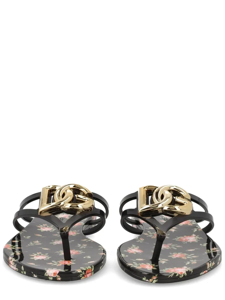 Logo TPU Slide Sandals by Dolce & Gabbana
