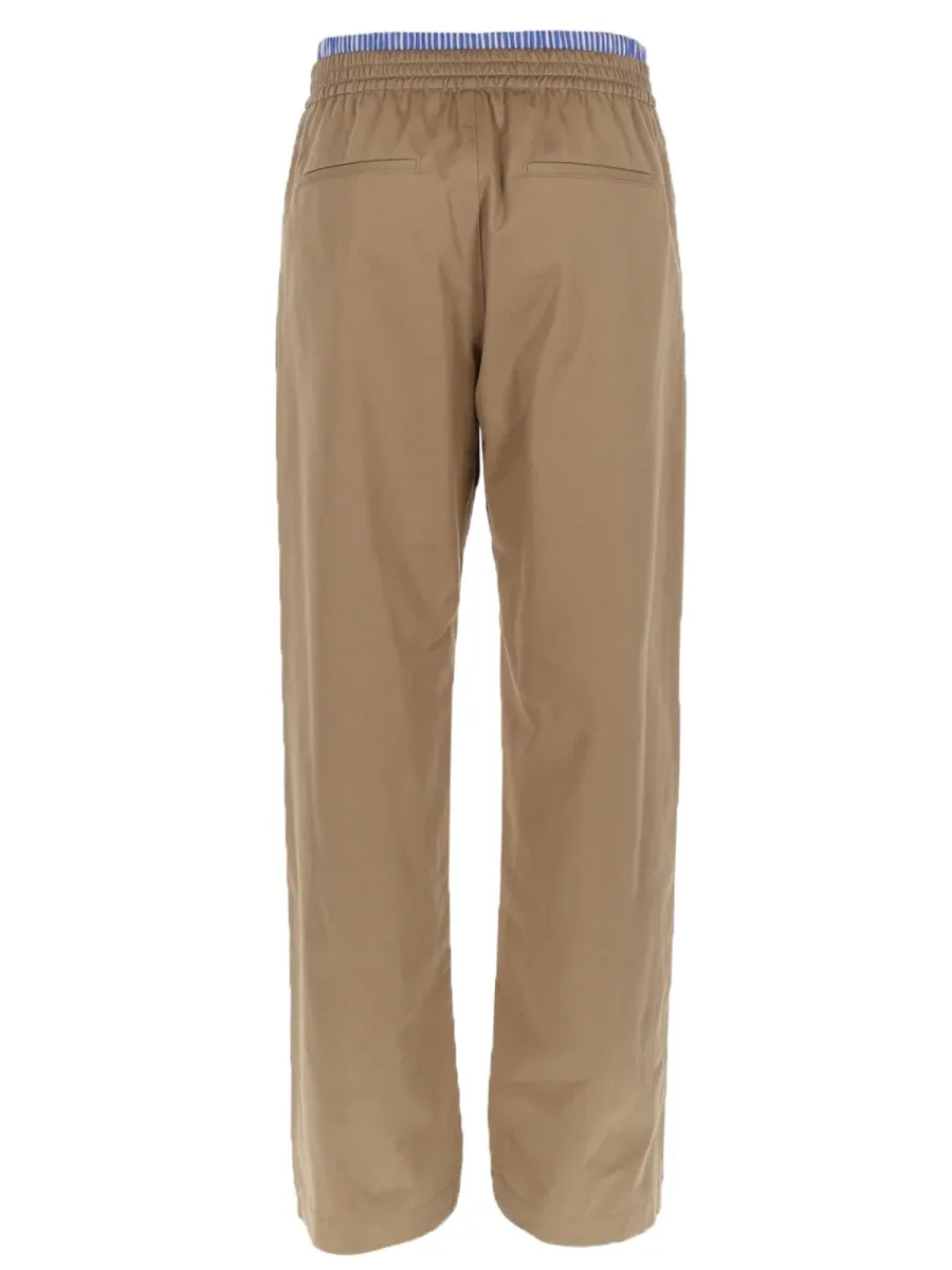 Double-Elastic Cotton Trousers by MSGM
