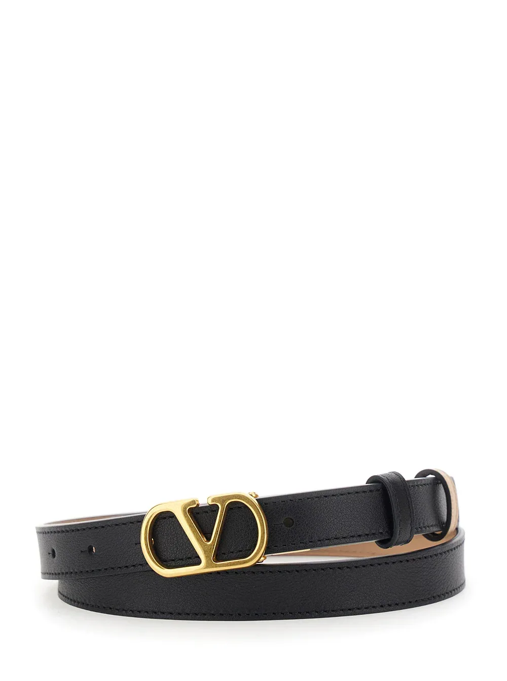 Reversible VLogo Buckle Calf Leather Belt by Valentino Garavani