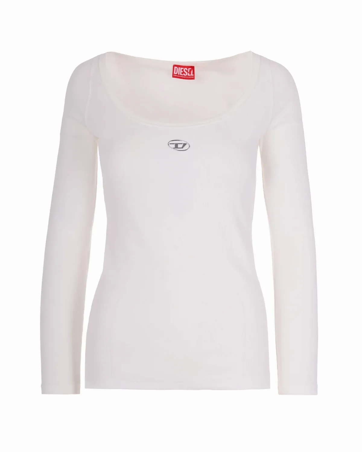 Metallic Logo Long-Sleeve T-Shirt by Diesel