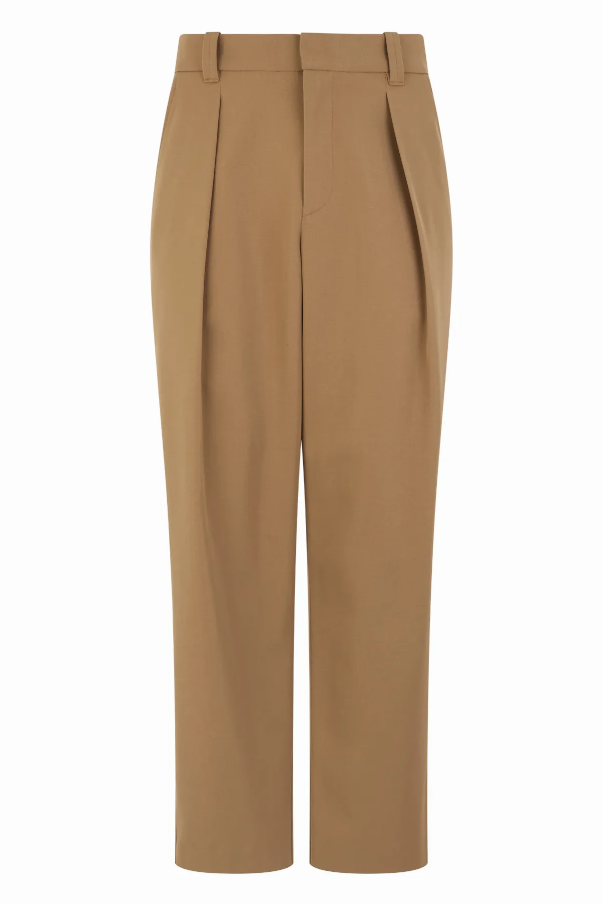 High-Waist Pleated Cotton Blend Trousers by A.P.C.