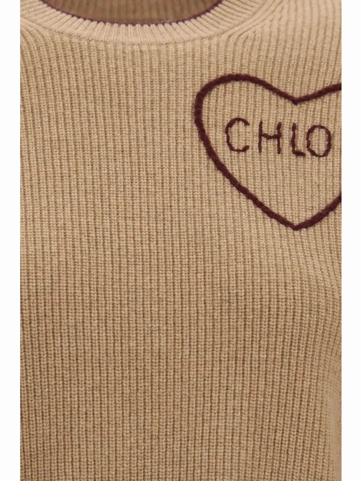 Heart-Logo Embroidered Sweater by Chloé