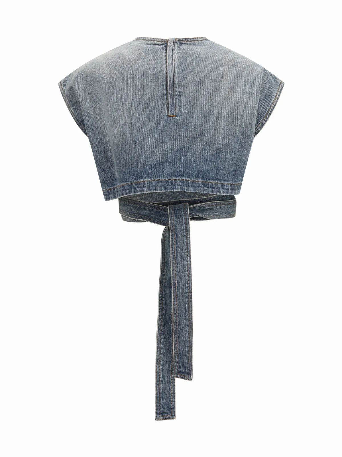 Denim Belt Tank Top by alaia