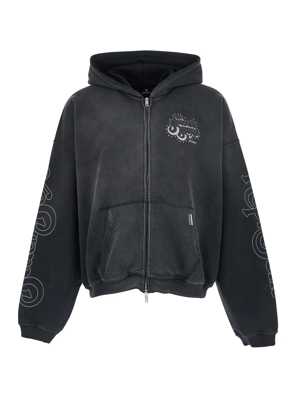 Logo-Print Zip-Through Sweatshirt by Represent