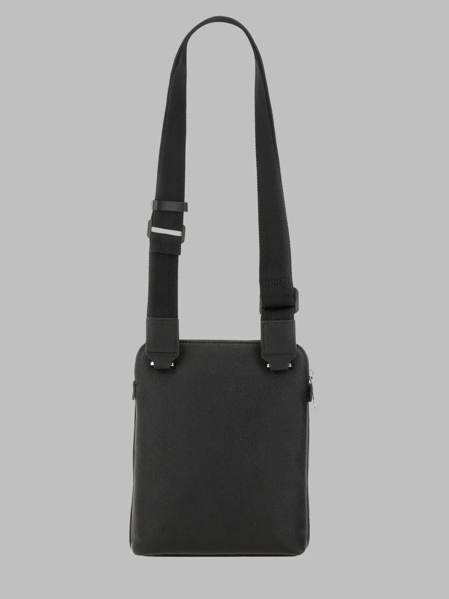 Logo-Detail Leather Shoulder Bag by Hugo Boss