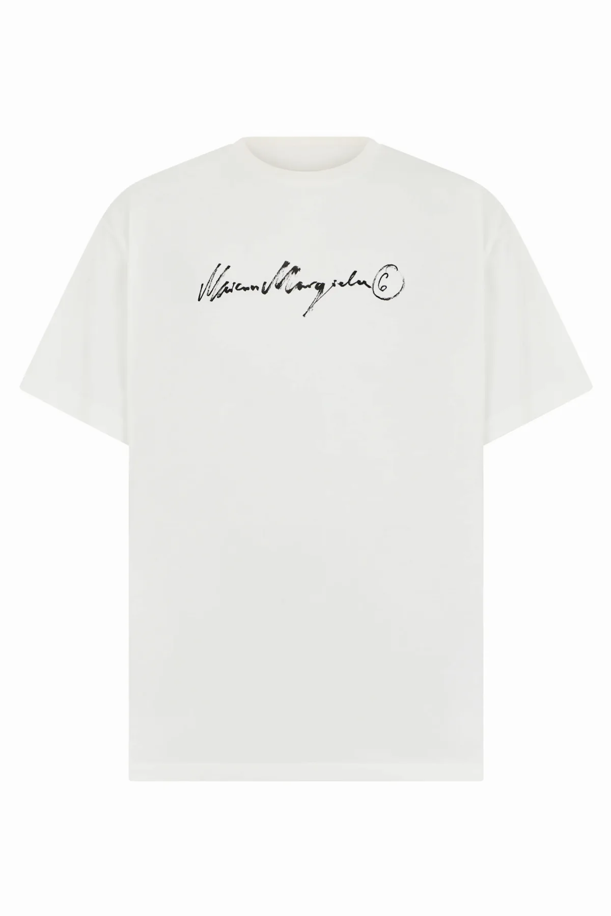 Handwritten-Logo Print T-Shirt by MM6 Maison Margiela