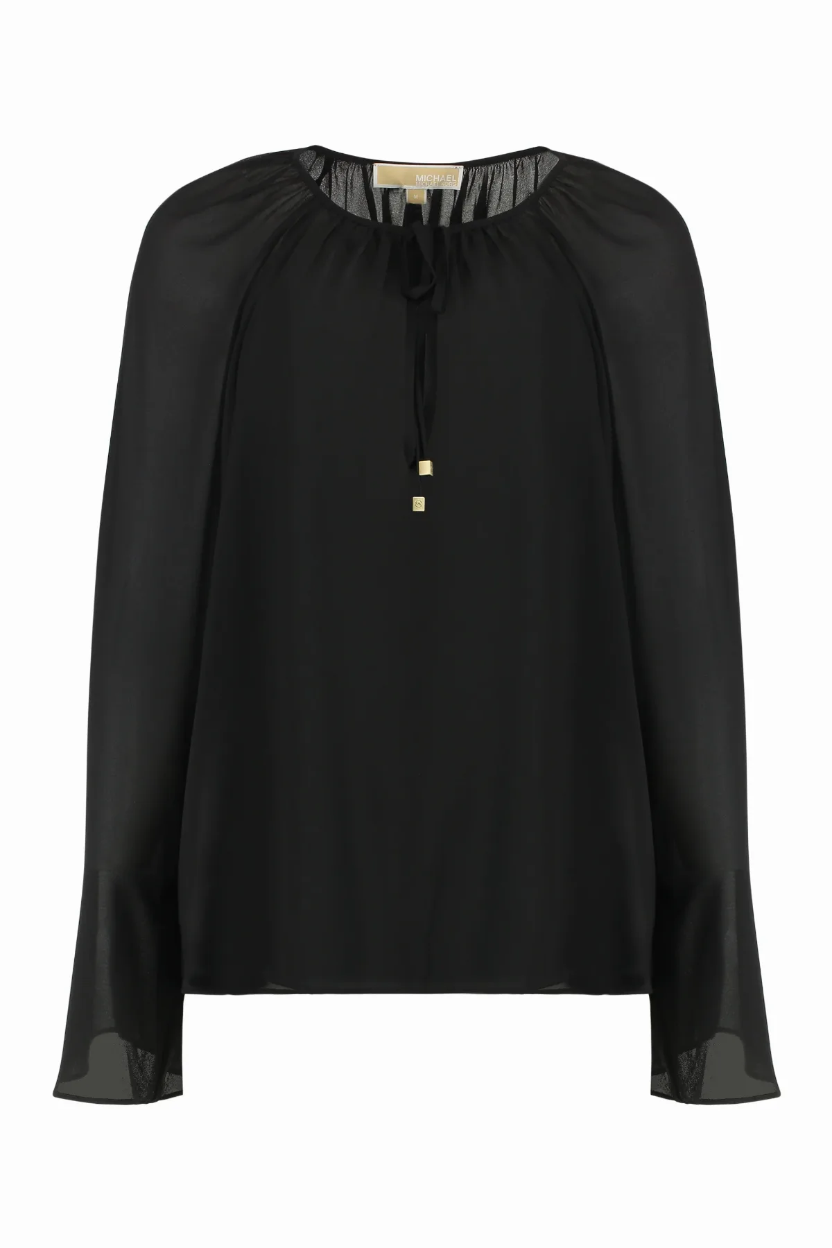Crêpe with Bow Drawstring Blouse by MICHAEL Michael Kors