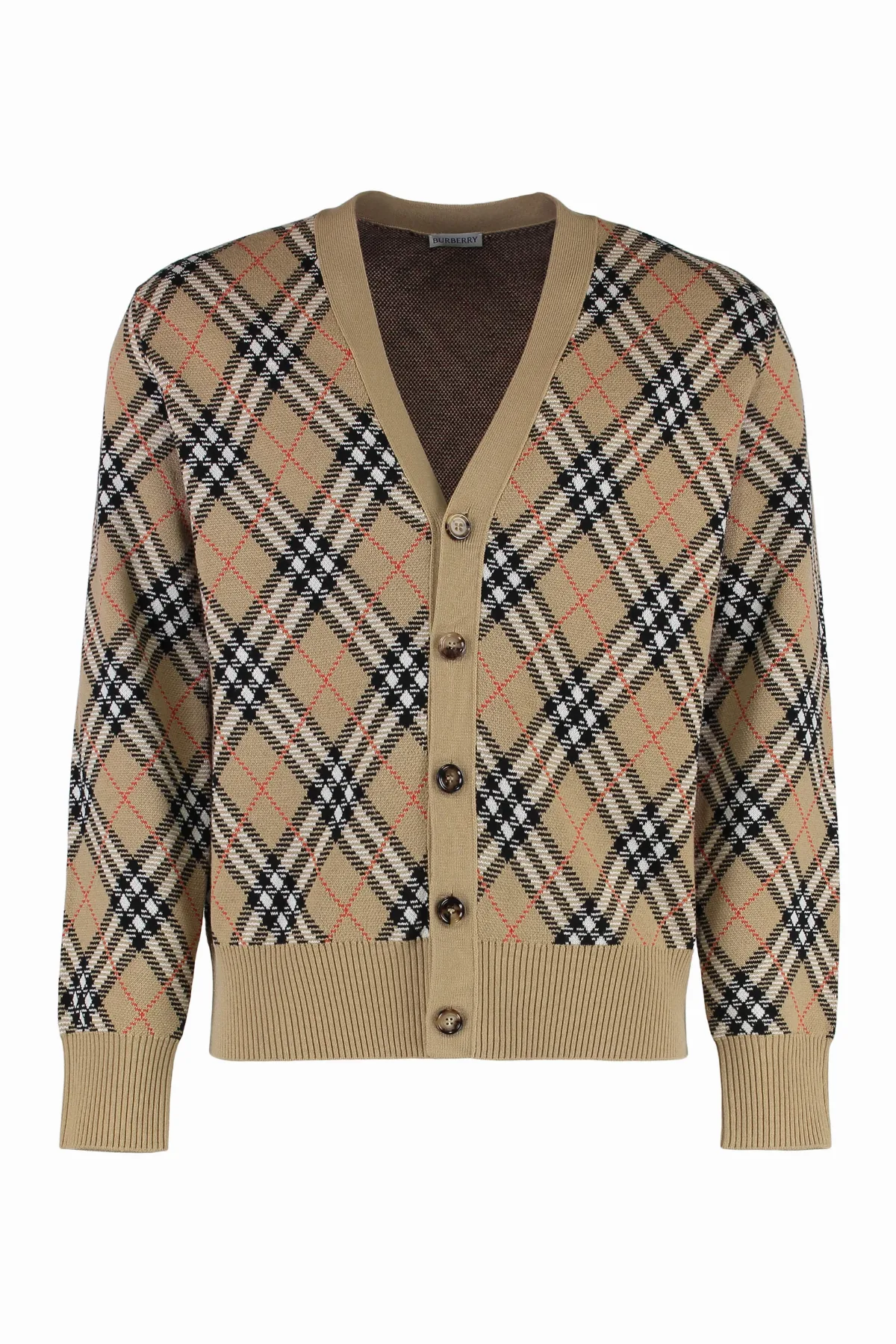 Vintage Check Wool Cardigan by Burberry