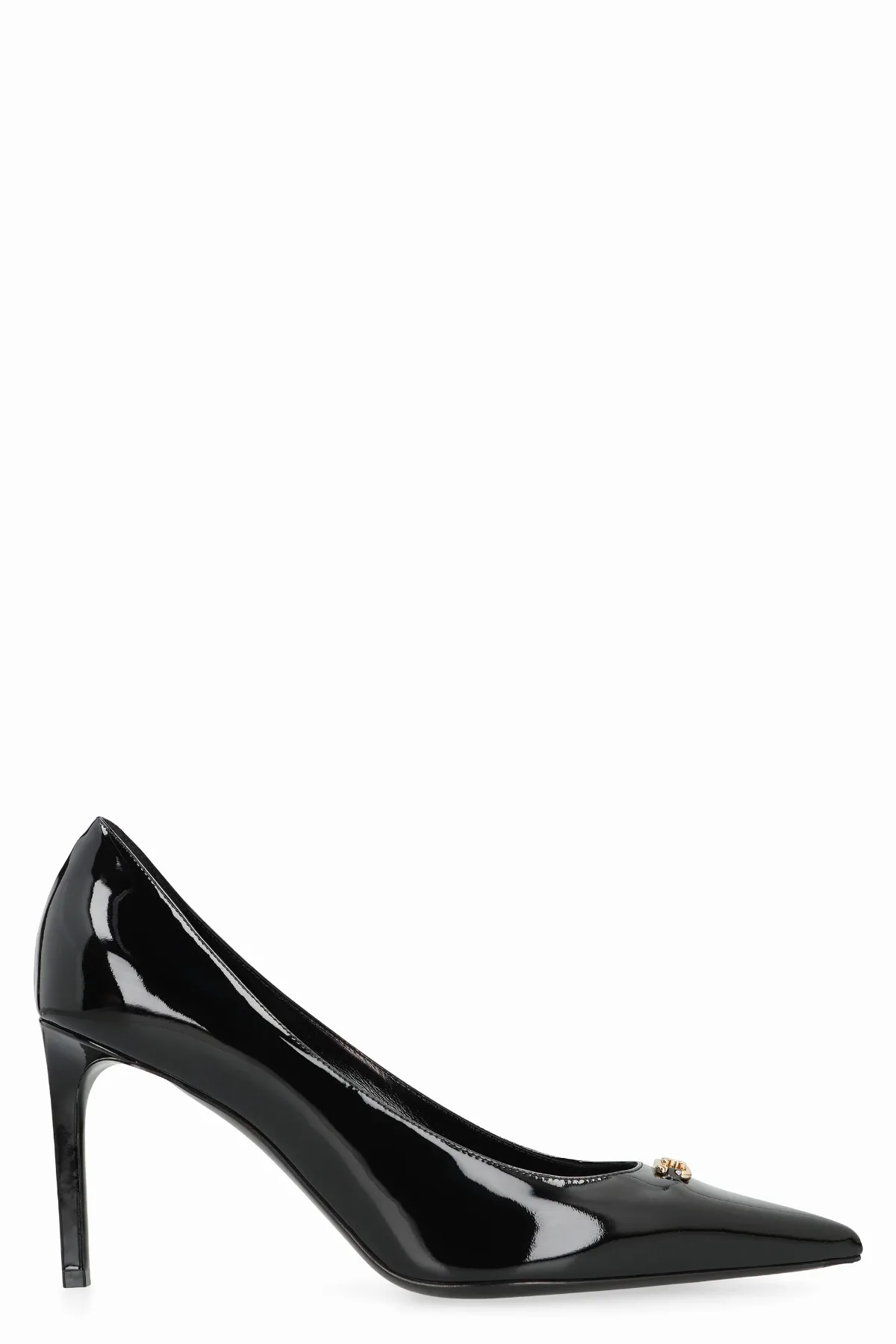 Lacquered Leather Pointed-Toe Pump by Celine