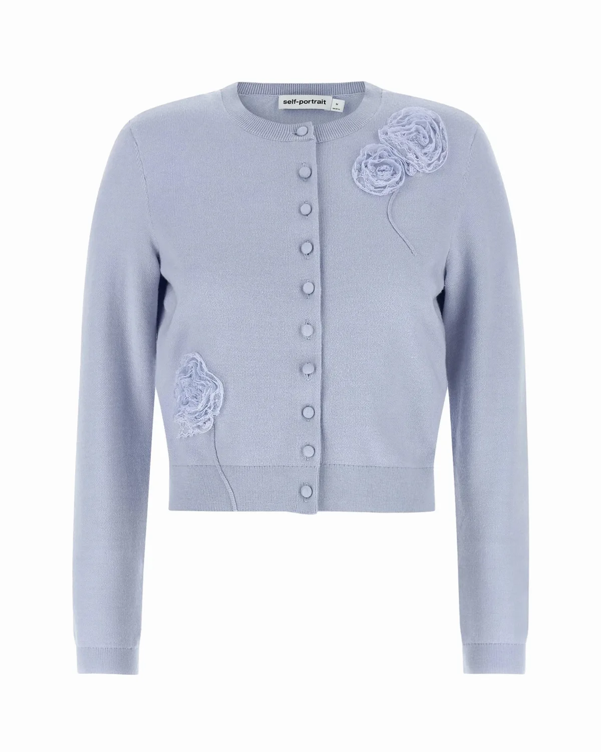 Lace Floral Appliqué Cardigan by Self-Portrait