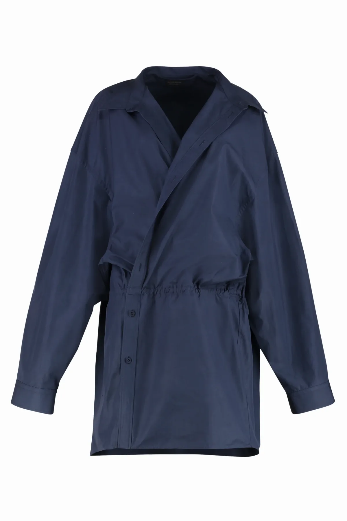 Elastic Waistband Cotton Shirtdress by Balenciaga