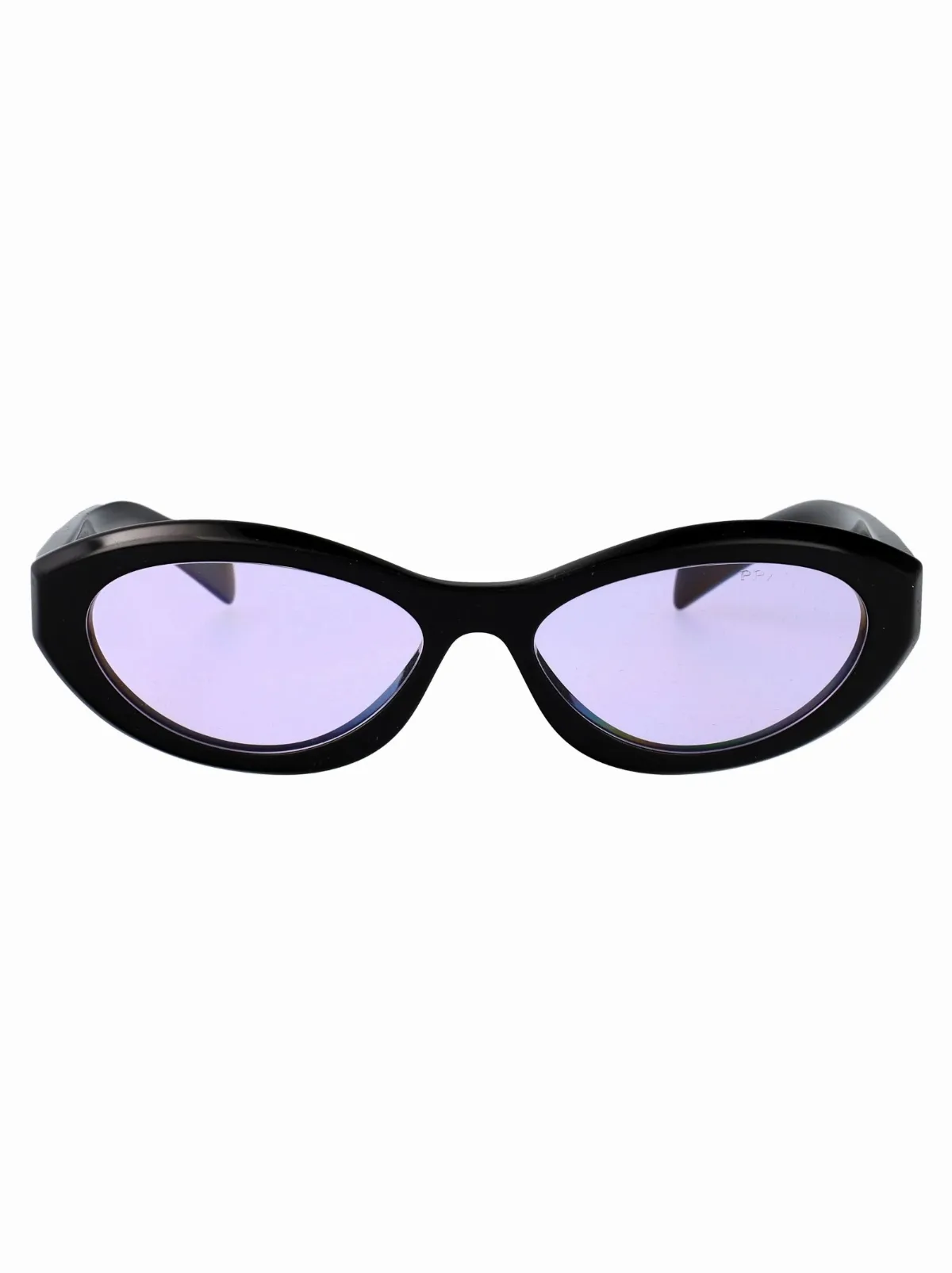 0PR Black Acetate Cat-Eye Sunglasses by Prada