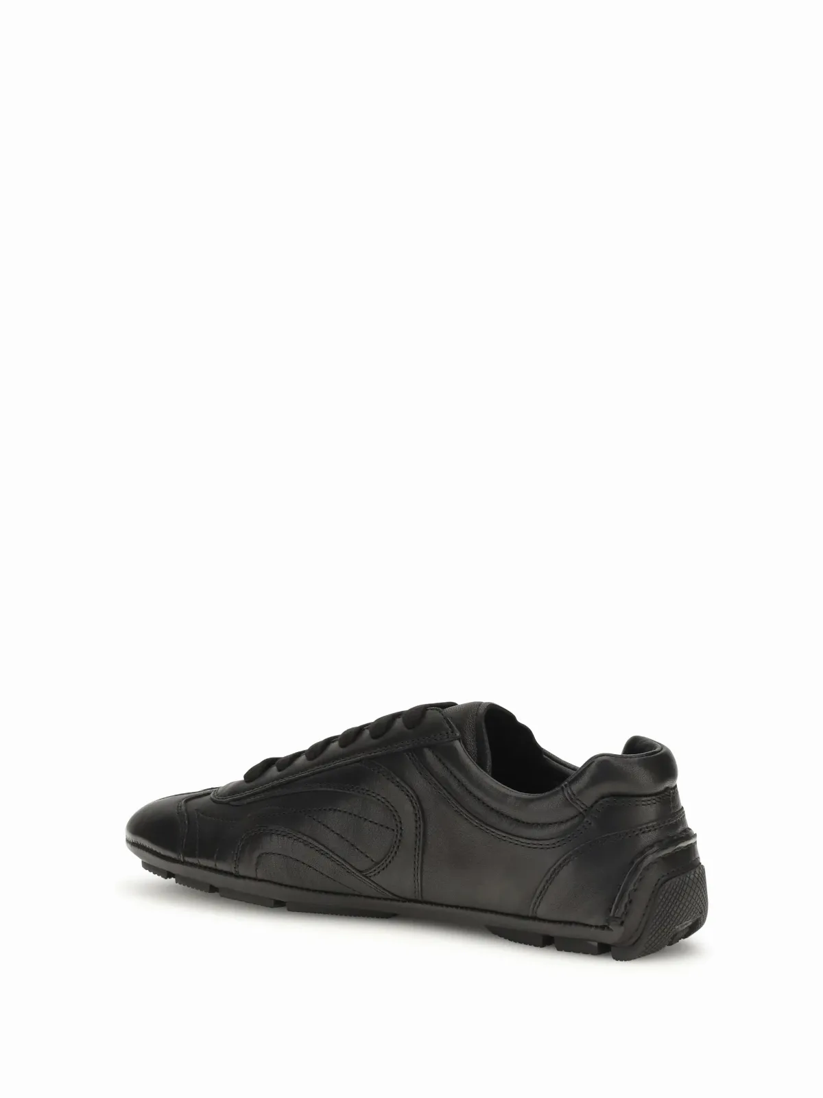 Lace-Up Lamb Leather Sneaker by Prada