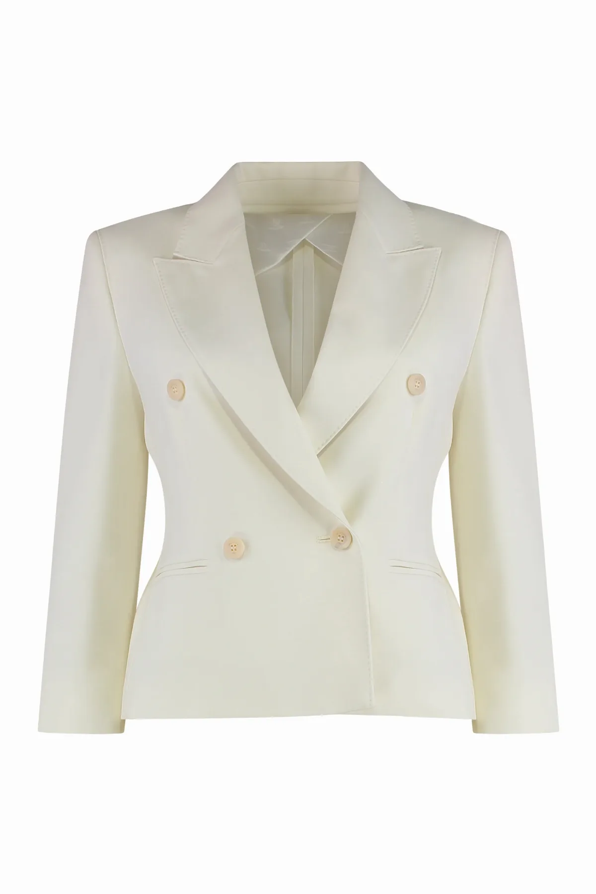 Double-Breasted Cropped Wool Blazer by Max Mara