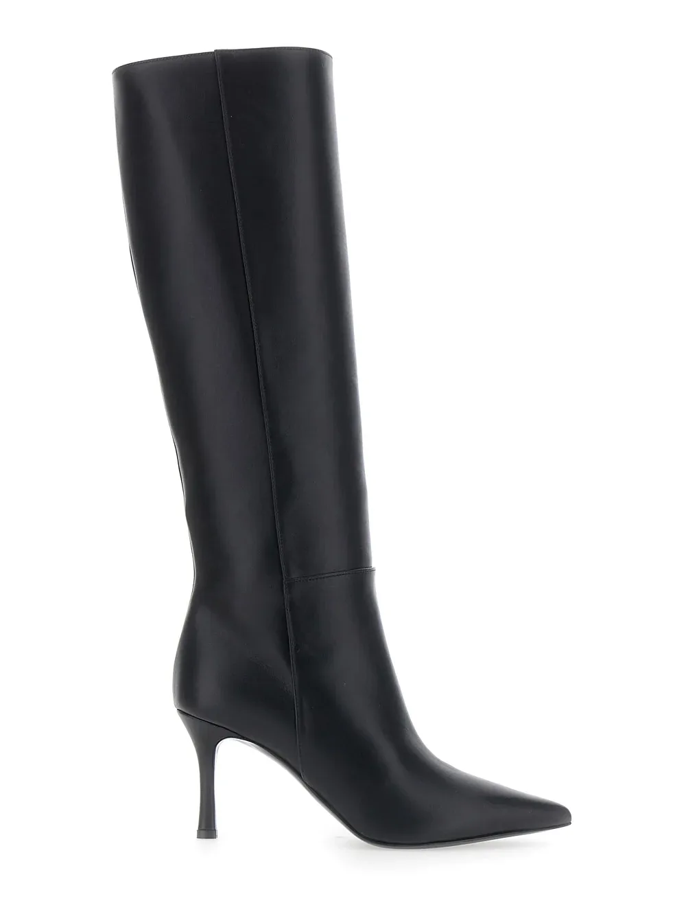 Sculptured Heel Leather Boot by Pollini