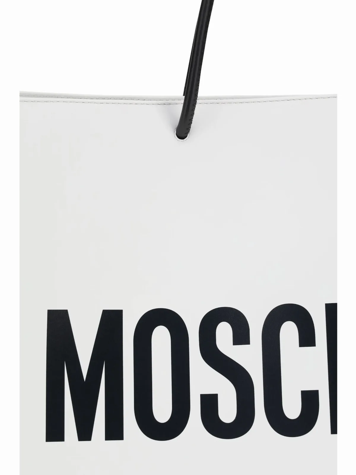 Logo-Print Calf Leather Shoulder Bag by Moschino