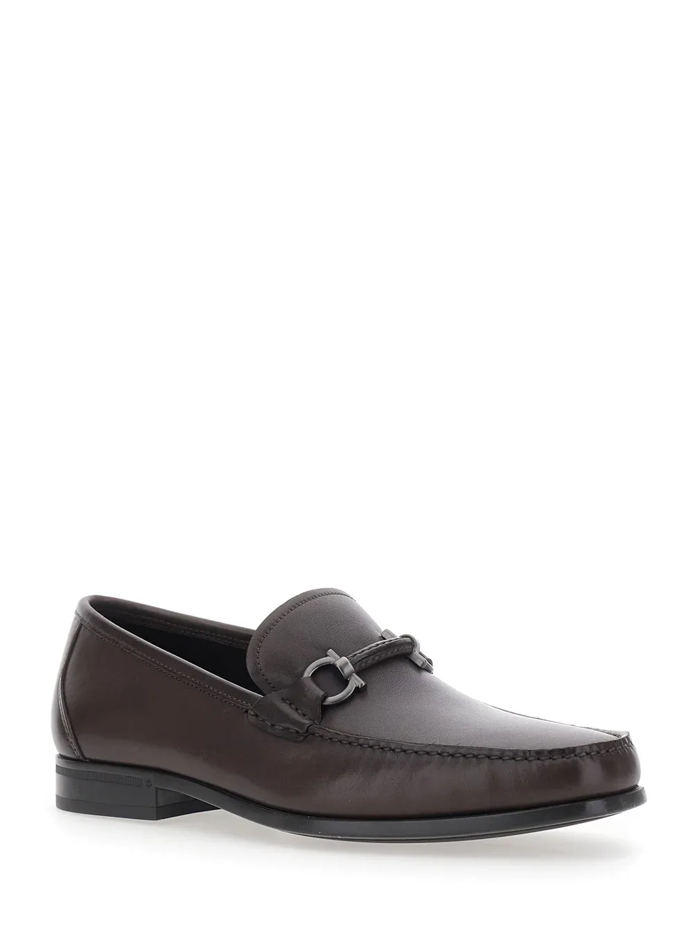 Gancini Detail Calf Leather Loafer by Ferragamo