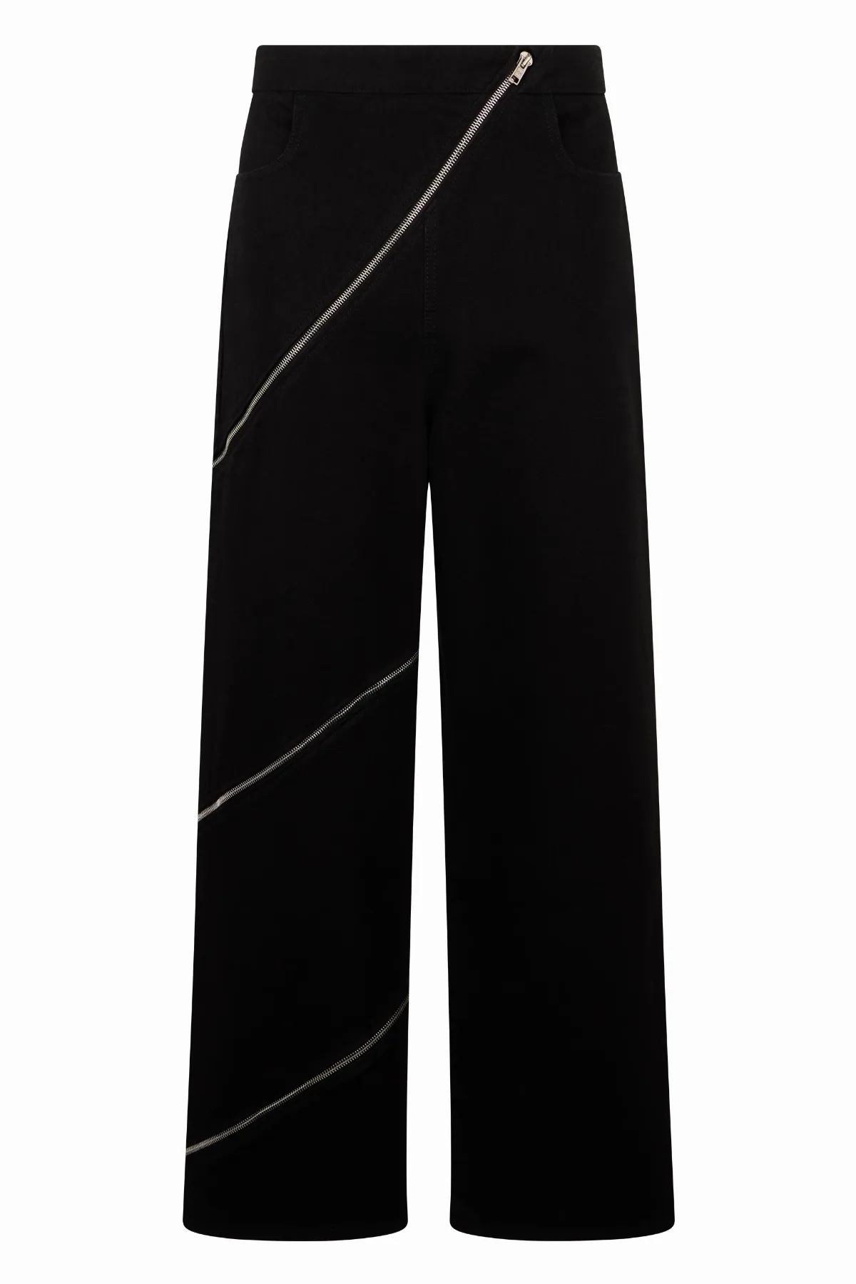 Zip-Trimmed Wide-Leg Trousers by alaia