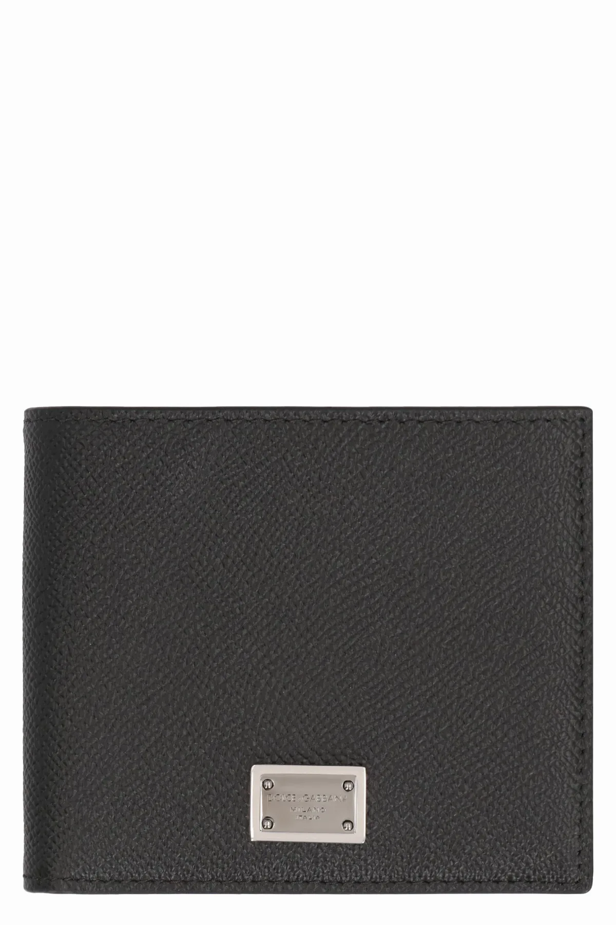 Pebbled Calfskin Flap-Over Wallet by Dolce & Gabbana