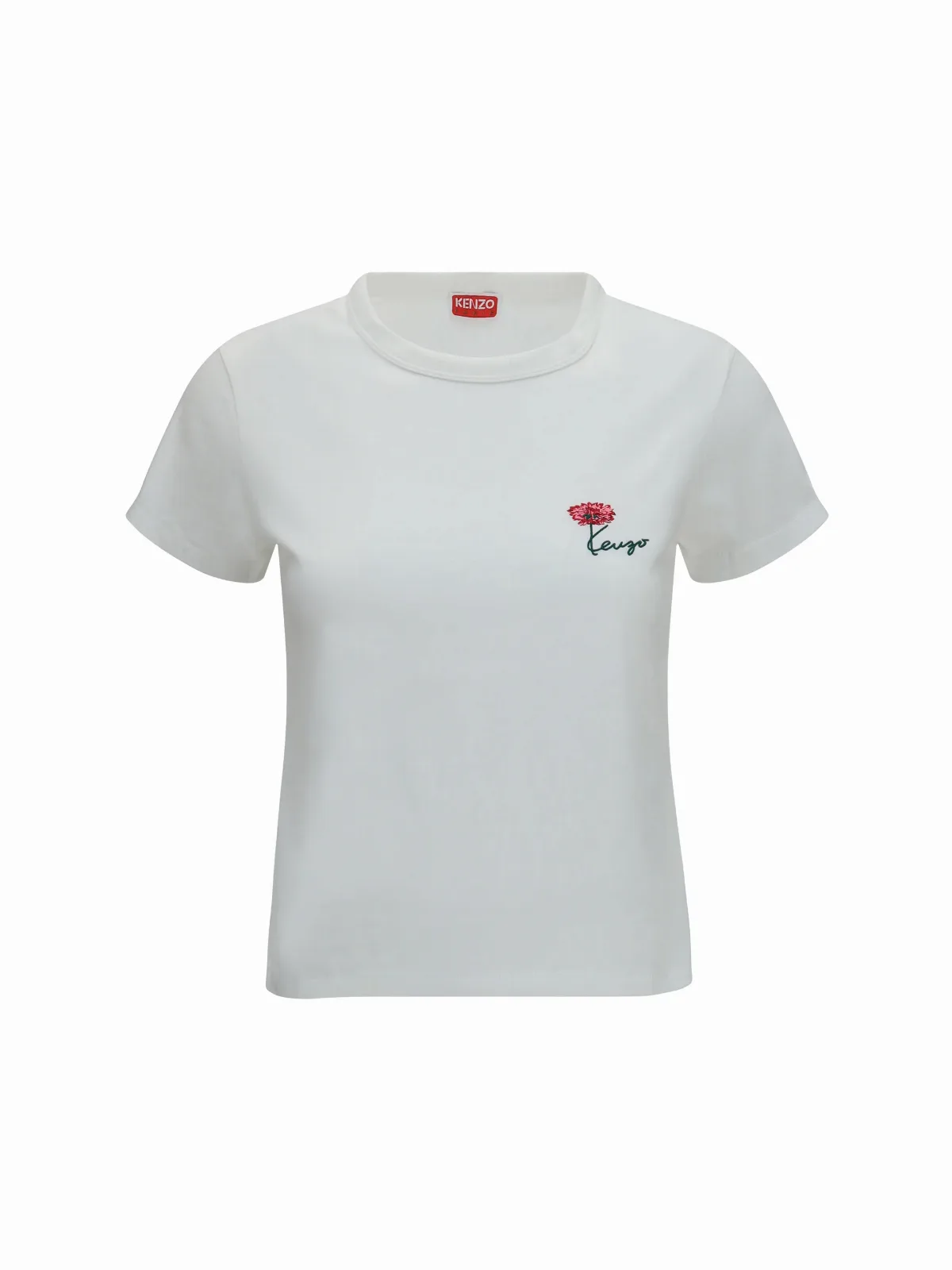 Tulip Embroidered Cotton T-Shirt by Kenzo